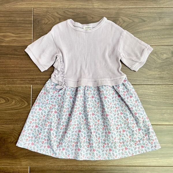 ★美品★ 小花柄ワンピース 110㎝ パープル【SHOO.LA.RUE】