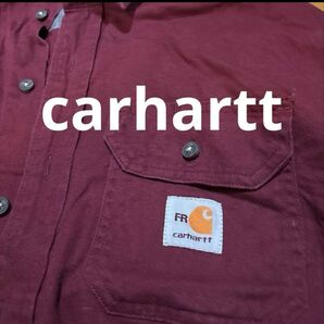 【早いもの勝ち!】carhartt メンズシャツ バーガンディー