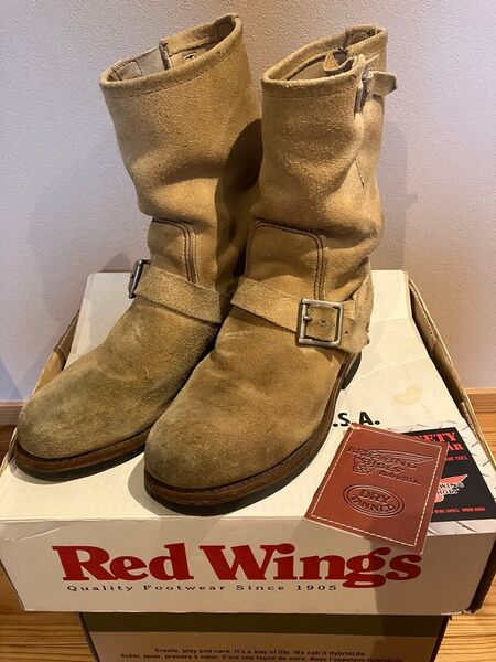Red Wing エンジニアブーツ スエード 8268 PT99 刺繍タグ 8D