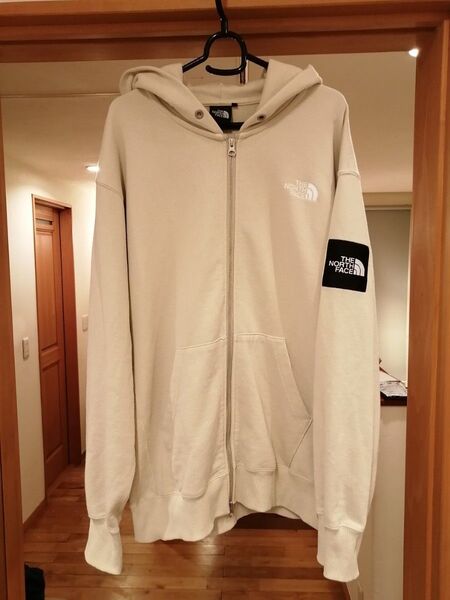 THE NORTH FACE ノースフェイス スクエアロゴフルジップフーディー メンズXXL グラベル パーカー 激レア