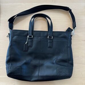 COACH コーチ ビジネスバッグ 2way ブラック レザー F70455