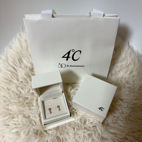 4℃ K10ピンクゴールドピアス