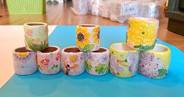 特価!特価!植木鉢 ミニサイズ 高級鉢 9点セット 多肉植物 観葉植物 ポット ハンドメイド 韓国鉢 新品未使用 送料込み