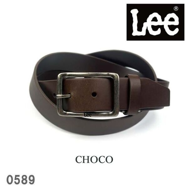 ブラウン Lee リー 35mm ギャリソンベルト 0589 リサイクルレザー メンズ レディース