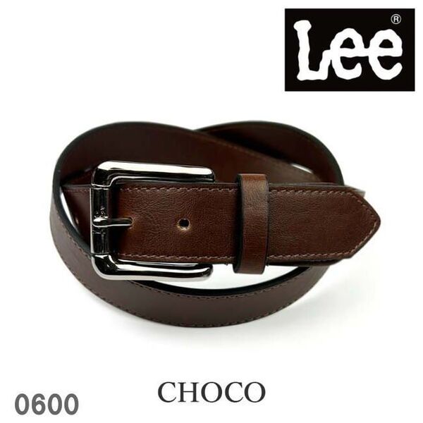 チョコ Lee リー PUレザー ローラーバックル ベルト 3.5cm 合成皮革 0120600