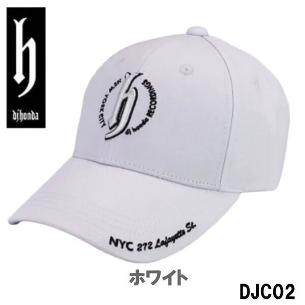 ホワイト djhonda コットンツイルキャップ DJC02 djホンダ 帽子