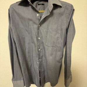 スーツセレクト グレー長袖 M ワイシャツ 長袖シャツ 39-84 同梱不可