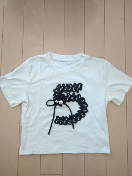 レディース 半袖 Tシャツ 5番 刺繍入り