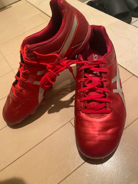 asics サッカースパイク レッド