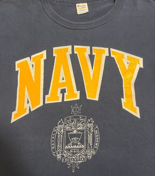 80s CHAMPION チャンピオン US NAVY NAVAL 古着 XL