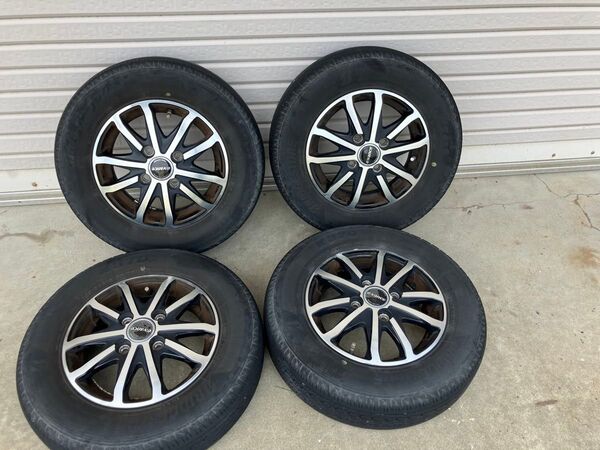 《12インチ》 軽バン 軽トラ タイヤ付 ホイール e:vance 145/80R12 BS 21年製