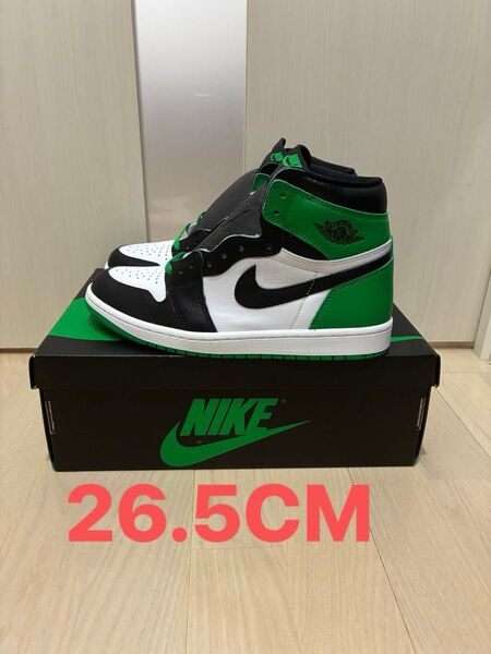 NIKE AIR JORDAN 1 RETRO HIGH OG Black and Lucky Green2023 26.5cm