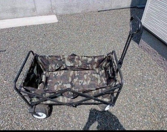 キャリーワゴン 耐荷重150kg 折りたたみ アウトドアワゴン キャンプ コンパクト大容量キャリーカート軽量 4輪自立タイヤ大きい
