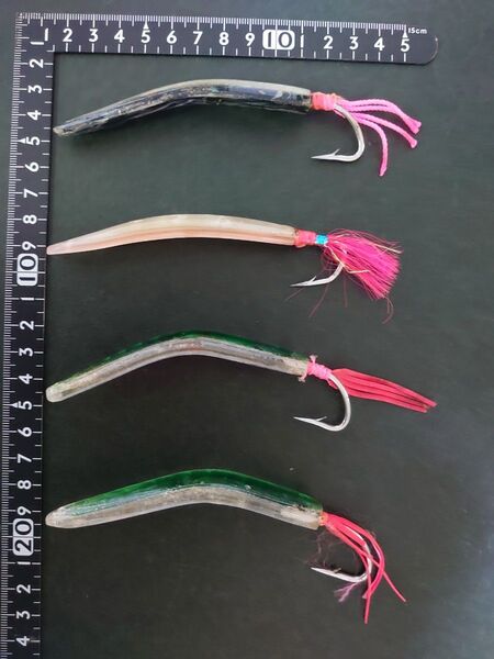 弓角 全長約11cm ① 4本セット トローリング 青物 トローリングヘッド