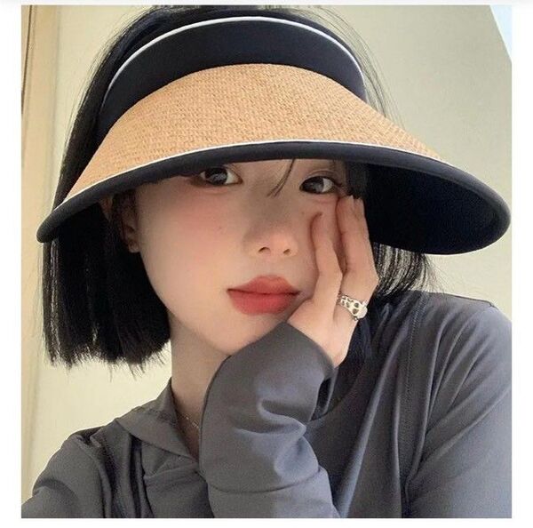 折りたたみ おしゃれ uv サンバイザー uvカット 麦わら つば広 日よけ テニス 紫外線対策 コンパクト 旅行 春 夏