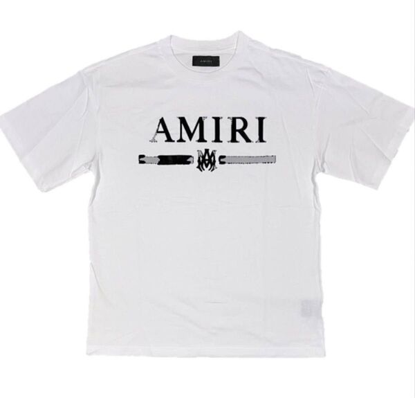 アミリ AMIRI M.A. Bar Appliqu S/S T shirt MAバー Tシャツ ホワイト半袖