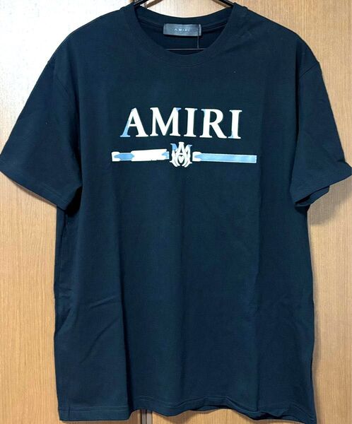アミリ AMIRI M.A. Bar Appliqu S/S T shirt MAバー Tシャツ ブラック半袖