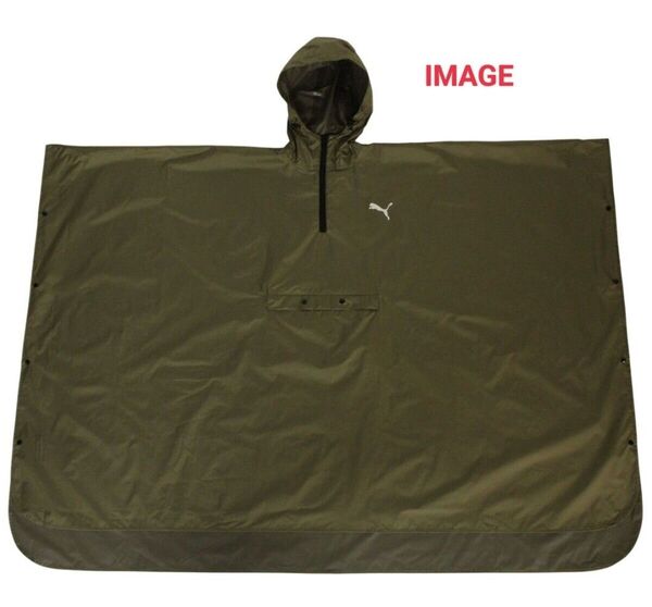 特売!!PUMA レインポンチョ カーキ 未使用タグ付き