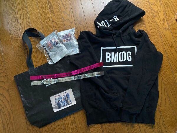 BMSG B-TOWN パーカー レジャートートバッグ メッセージカード 宇宙食2個