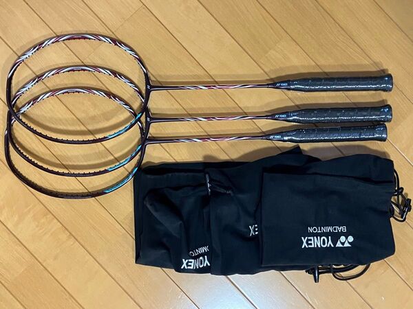 YONEX ASTROX 100ZZ アストロクス KRNI 821 クレナイ 4U5 国内正規モデル 新品未使用 3本セット