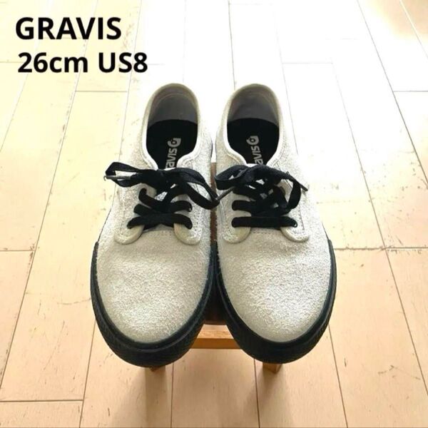GRAVIS グラビス ライトグレー スエード 26cm US8 スニーカー