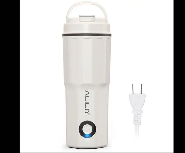 電気式カップ携帯用ケトル 小型400ml 100V 300W低消費 電子レンジ対応 早温速冷 防漏ステンレス