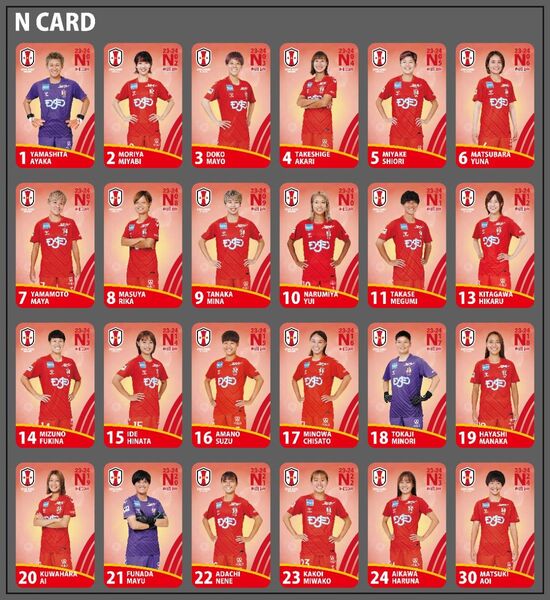 2023-24シーズン INAC神戸 オンサイトカード 24枚セット(選手によりバラ売り可能)
