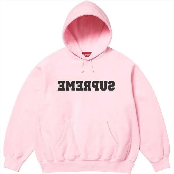 Supreme Reverse Hooded Sweatshirt "Pink"
