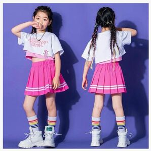 キッズダンス衣装 女の子 ピンク 150cm