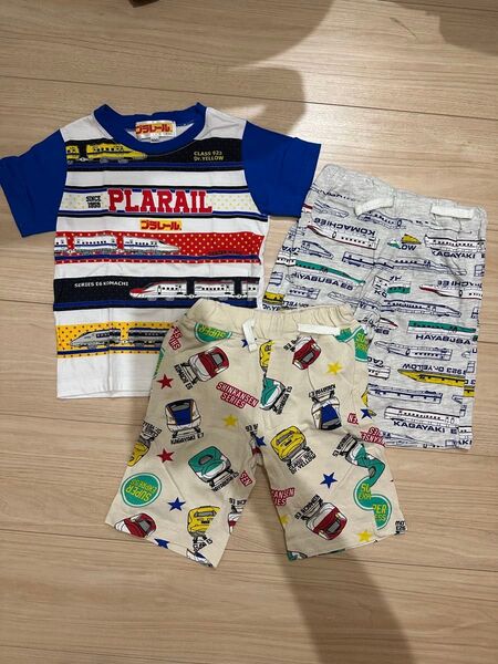 プラレール 半袖Tシャツ ハーフパンツ