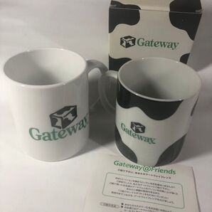 ゲートウェイ マグカップ ペアセット 組み合わせ自由 ロゴマーク カウ柄 牛柄 未使用品 企業物 Gateway #2