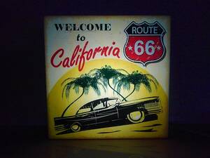 カリフォルニア ルート66 アメ車 旧車 ダイナー カーショップ ガレージ サイン 看板 置物 アメリカン雑貨 ライトBOX 電光看板 電飾看板