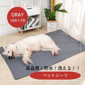 トイレシート ペットシーツ 100×70 XLサイズ ペットマット 犬 猫 洗える 防水 吸水 ペット用品 ゲージ 車内