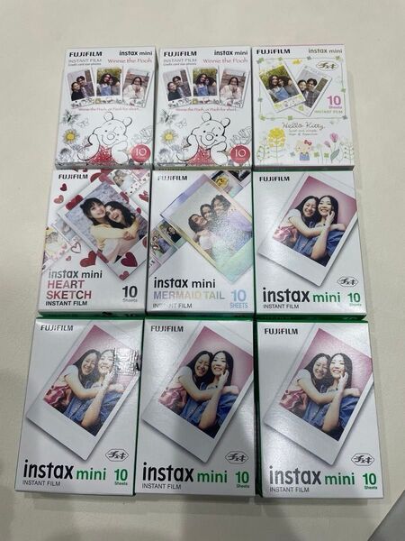 instax mini フィルム チェキ 各10枚×9 富士フイルム