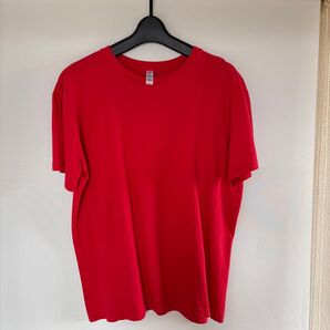 maximum メンズ 赤 コットン Tシャツ Mサイズ 半袖無地Tシャツ