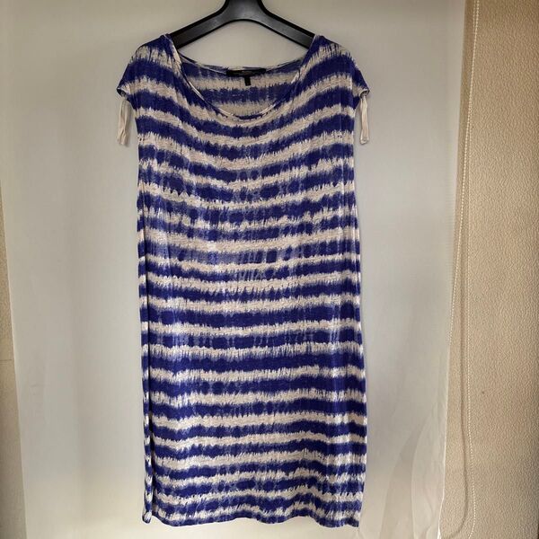 MaxMara WEEKEND LINE 半袖チュニック 青と白のボーダー ワンピース トップス