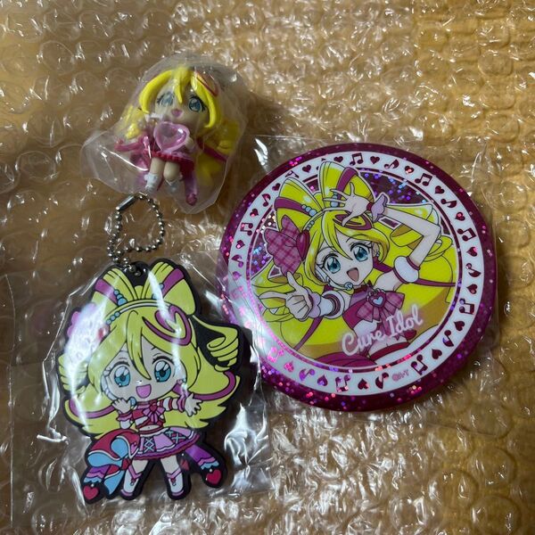 缶バッジ ホログラム缶バッジ キミプリ キュアアイドル プリキュア シール ウエハース アイドル スイング ラバーマスコット