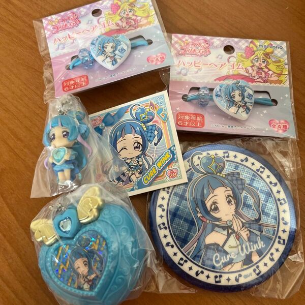 缶バッジ ホログラム缶バッジ キミプリ キュアウインク プリキュア シール ウエハース ヘアゴム ケース スイング