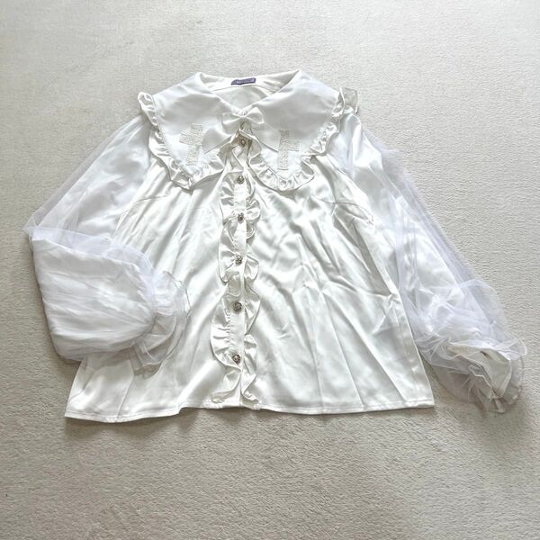 axes femme Kawaiiアクシーズファム トップス ブラウス ホワイト Mサイズ