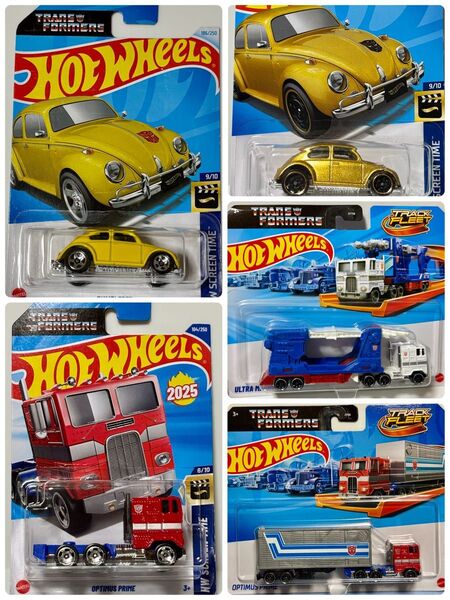 ホットウィール(5点) バンブルビー2種&オプティマス2種&ウルトラマグナス #トランスフォーマー