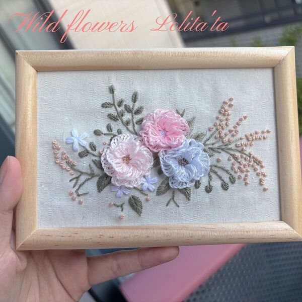 刺繍 ハンドメイド 花の刺繍 ハンドメイド 刺繍 インテリア 春 花 006 ハンドメイド 母の日 北欧風