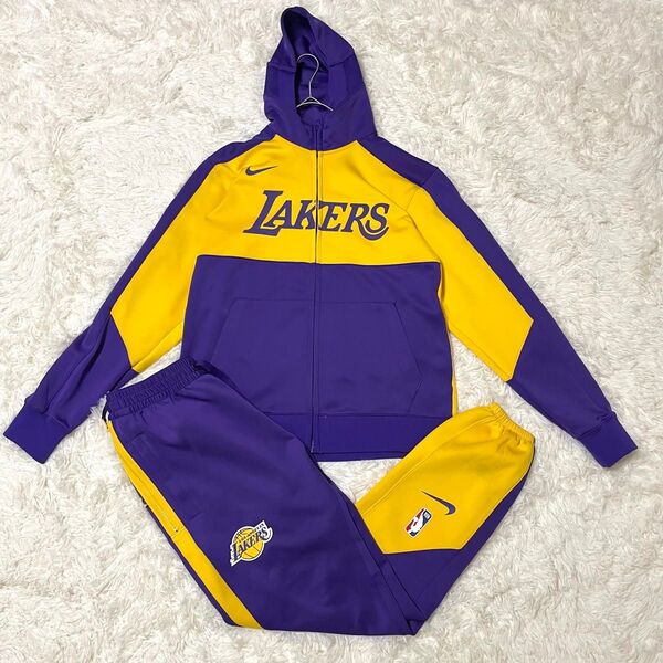 ナイキ Nike レイカーズ Lakers ジャージ ウォームアップウェア セットアップ バスケットボール 八村塁 イエロー