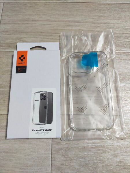Spigen iPhone 14 Pro ケース クリア ストラップホール