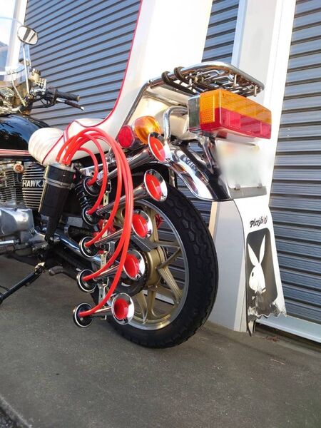 5連ラッパ ラッカラーチャ 赤ホース ステー検) クレタク CM CBR CBX VT XJR JADE ゼファー GPZ GS