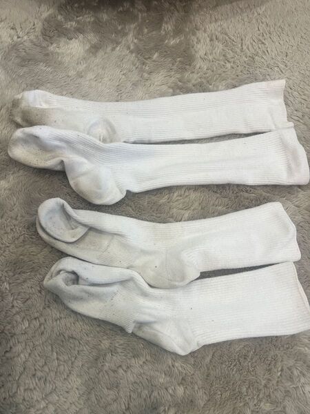 スクールソックス靴下 白 4足セット まとめ売り