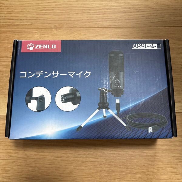 ZENLO コンデンサーマイク 高音質 ノイズ軽減 スタンド PC配信 録音対応