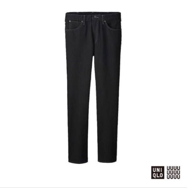 ラスト1本! 廃番! 定価4,309円税込! ユニクロ U レギュラーフィットカラージーンズ 79cm 黒 ルメール 未使用