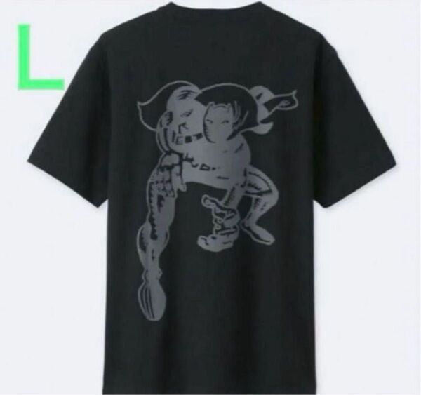廃番! ユニクロ マーベル ジェイソンポランコラボTシャツ ブラックパンサー Lサイズ 未使用