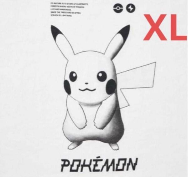 廃番! ユニクロ ポケモンTシャツ XL ピカチュウ ホワイト 未使用