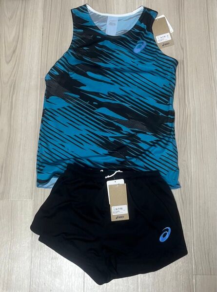 陸上 女子 ユニフォーム レーシングシャツ ランニングパンツ アシックス L